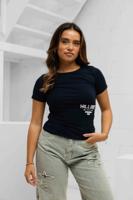 Hillside Stripe T-Shirt Dames Donkerblauw - Maat S - Kleur: Grijs | Soccerfanshop