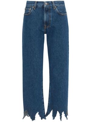 JW Anderson jean à patch logo - Bleu
