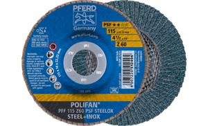 PFERD 67666115 PFF 115 Z 60 PSF STEELOX Lamellenschijf Diameter 115 mm Boordiameter 22.23 mm RVS, Staal 10 stuk(s)