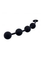 EXCITE Large Silicone Anal Beads - Black