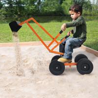 Graafmachine 360° Draaibaar Graafmachine om Erop te Zitten met Schep en Wielen Graafmachine voor Kinderen Vanaf 3 Jaar Oranje