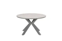 Edison tafel Ø122 cm taupe/teak Edison tafel Ø122 cm taupe/teak