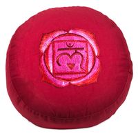 Yogi & Yogini Meditatiekussen Katoen Rood - 1e Chakra Muladhara - 33 x 15 cm