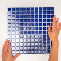 The Mosaic Factory Barcelona mozaïektegel - 30x30cm - wandtegel - Vierkant - Porselein Dark Blue Glans AF230080 - thumbnail