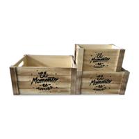 Set decoratieve dozen Versa Hout (3 Onderdelen)