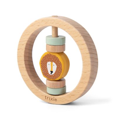 Trixie houten rammelaar rond mr. lion