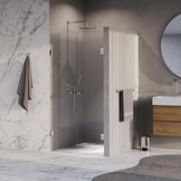 Brauer Void - Carving Pendeldeuren - Helder Glas - 100 x 200 cm - incl. Glascoating - Chroom