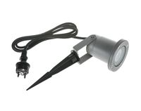 Buitenspot Nautilus 10 inclusief 1,5 meter kabel met stekker GU10 Zilvergrijs