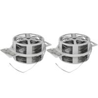 Metalen binddraad - 2x rollen - 50 meter x 0.7 mm - plantendraad - ijzerdraad