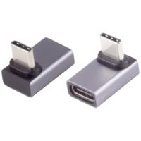 USB-C-adapter, 4.0, 90° hoek boven/onder, Pro Adapter, haaks 10080136 BKL Electronic 1 stuk(s)