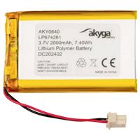 Akyga LP674261 Accupack Batterijgrootte: Speciaal LiPo 3.7 V 2000 mAh - thumbnail