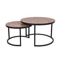 Ronde salontafel set Copenhagen XL 75 en 58 cm