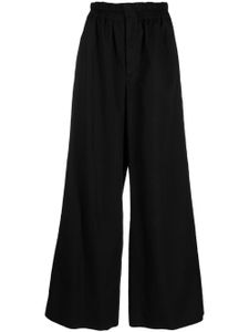 QUIRA pantalon évasé à taille haute - Noir