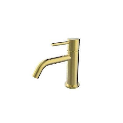 Wiesbaden Wastafelmengkraan Opbouw Style Uitloop 6.5 cm 1-hendel Geborsteld Messing Goud