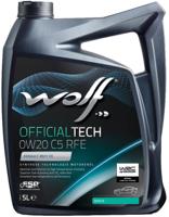 Wolf motorolie "officialtech c5 rfe" motoroil 0w20 5l off.tech c5 rfe
