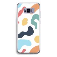 Memphis Shapes Blue: Samsung Galaxy S8 Transparant Hoesje - thumbnail