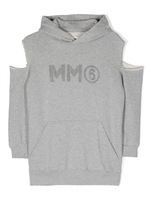 MM6 Maison Margiela Kids robe à logo imprimé - Gris