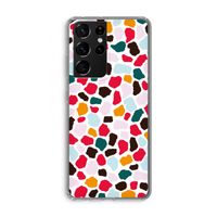 Colored Giraffe: Samsung Galaxy S21 Ultra Transparant Hoesje