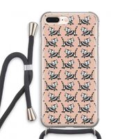 Zwarte poes: iPhone 7 PLUS Transparant Hoesje met koord