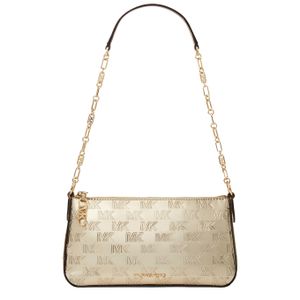 Michael Kors Empire Md Chain Pouchette pale gold  Damestas