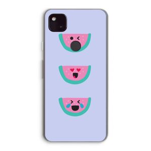 Smiley watermeloen: Google Pixel 4a 5G Transparant Hoesje