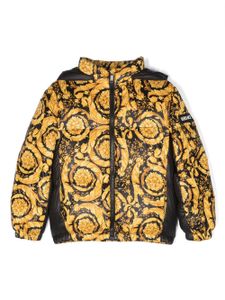 Versace Kids doudoune imprimée Barocco Kids - Noir