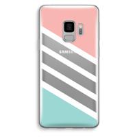 Strepen pastel: Samsung Galaxy S9 Transparant Hoesje - thumbnail
