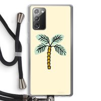Palmboom: Samsung Galaxy Note 20 / Note 20 5G Transparant Hoesje met koord Palmboom: Samsung Galaxy Note 20 / Note 20 5G Transparant Hoesje met koord