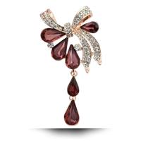 Vrouwen boor druppel vlinder-geknoopte broche (paars)