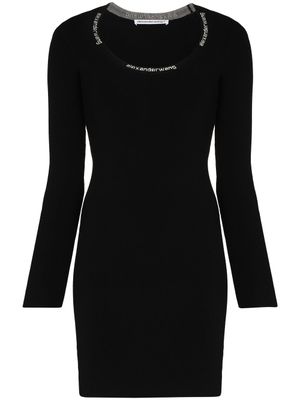 Alexander Wang robe courte à bandes logo - Noir