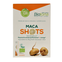 Maca shots 2.2 gram bio 20 Stuks
