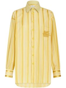 ETRO robe-chemise à rayures - Jaune