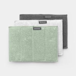 Brabantia sinkside 3 microvezel schoonmaakdoekjes jade green