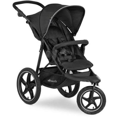 HAUCK - All-terrain kinderwagen - RUNNER 2 - 3 wielen - opvouwbaar met één hand - Zwart