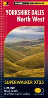 Wandelkaart Yorkshire Dales Noord-West | Harvey Maps - thumbnail