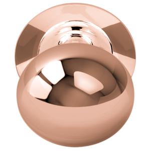 Voordeurknop BASICS LB80V vast op rozet - PVD gepolijst koper