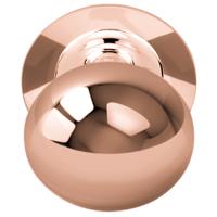 Voordeurknop BASICS LB80V vast op rozet - PVD gepolijst koper
