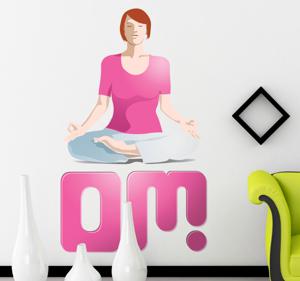 Yoga Om muursticker