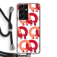 Dogs: Samsung Galaxy S21 Ultra Transparant Hoesje met koord