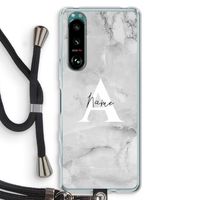 Ivory Marble: Sony Xperia 5 III Transparant Hoesje met koord