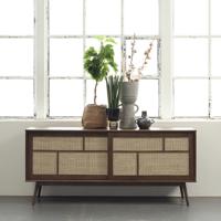 Dressoir Barrali Smoked Eiken 180cm - Giga Living - thumbnail