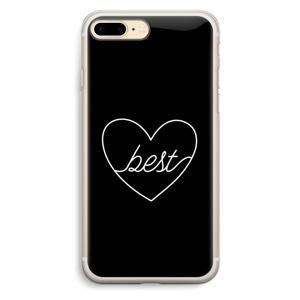 Best heart black: iPhone 7 Plus Transparant Hoesje