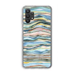 Watercolor Agate: Samsung Galaxy A32 5G Transparant Hoesje