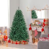 180cm Kerstboom Kunstkerstboom Kerstboom met Opvouwbare Metalen Standaard PVC Kunstboom Decoratieve Boom met 1355 Tips Groen
