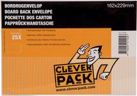 Cleverpack bordrugenveloppen, ft 162 x 229 mm, met stripsluiting, wit, pak van 25 stuks - thumbnail