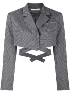 Rokh blazer crop à design portefeuille - Gris