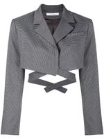 Rokh blazer crop à design portefeuille - Gris