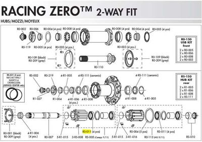 Fulcrum fw body bearing 4 pcs.