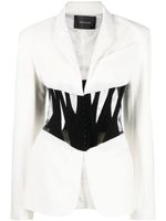 Mugler blazer Iconic à simple boutonnage - Blanc