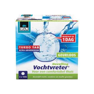 Bison vochtvreter turbo tab navulling geurloos 100gr